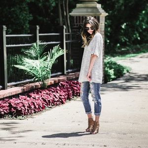 1/4 Sleeve Tweed Top